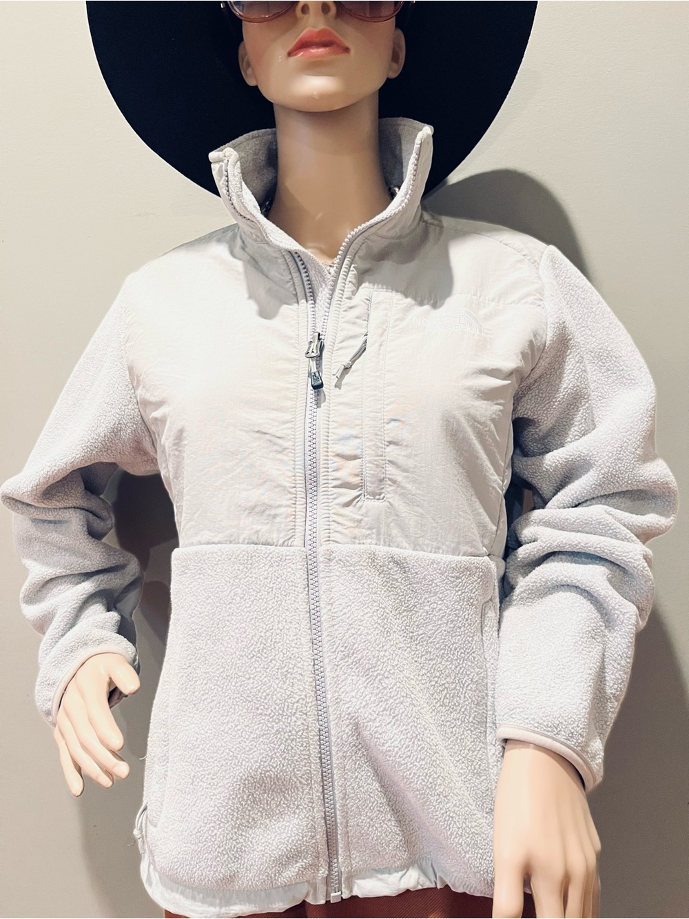 The North Face Light Gray Teddy Fleece Jacket